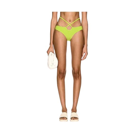 Christopher Esber Citron Bert Looped-Tie Cutout Low-Rise Bikini Briefs Size 6 - Picture 1 of 13
